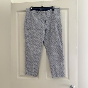 Nautica Navy and White Geometric Pants